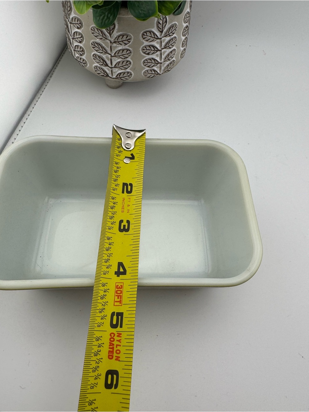 Vintage Pyrex Spring Blossom Loaf Pan – Avocado Green Floral Baking Dish 1 Qt - Picture 5 of 6